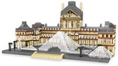 Lezi Louvre Parijs - Architectuur / Gebouwen - Nanoblocks / miniblocks - Bouwset / 3D puzzel - 3377 bouwsteentjes
