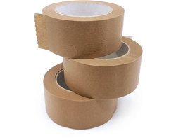 3x verpakkingstape AR Molitor 50 mm x 50 m - eco papier - bruin