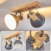 Belanian.nl - Vintage plafondlamp - Plafondlamp - Vintage - plafondlamp grijs, 2-lichtbronnen -  Eetkamer, hal, keuken, slaapkamer, woonkamer