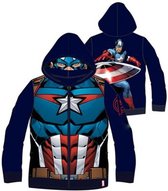 Marvel Avengers vest - Blauw - Captain America - Maat 134/140 ( 10)
