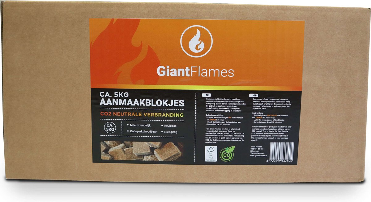 Giant Flames aanmaakblokjes (5kg)
