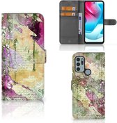 Cuir PU Portefeuille Livre Motorola Moto G60s Coque Lettre De Peinture