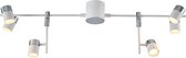 SK lighting 5040-6S - Modern Plafondlamp- 6x5W GU10 - B:100 x L:19 x H:30 cm - Wit