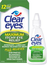 Clear Eyes Maximum Itchy Eye Relief XL -  Oogdruppels Tegen Jeukende Ogen, Hooikoorts, Brandende Ogen, Rode Ogen, Geïrriteerde Ogen! (15ML)