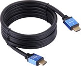 HDMI kabel - 4K - HDMI naar HDMI - HDMI 19 Pin Male naar HDMI 19 Pin Male - Blue line - 2 m