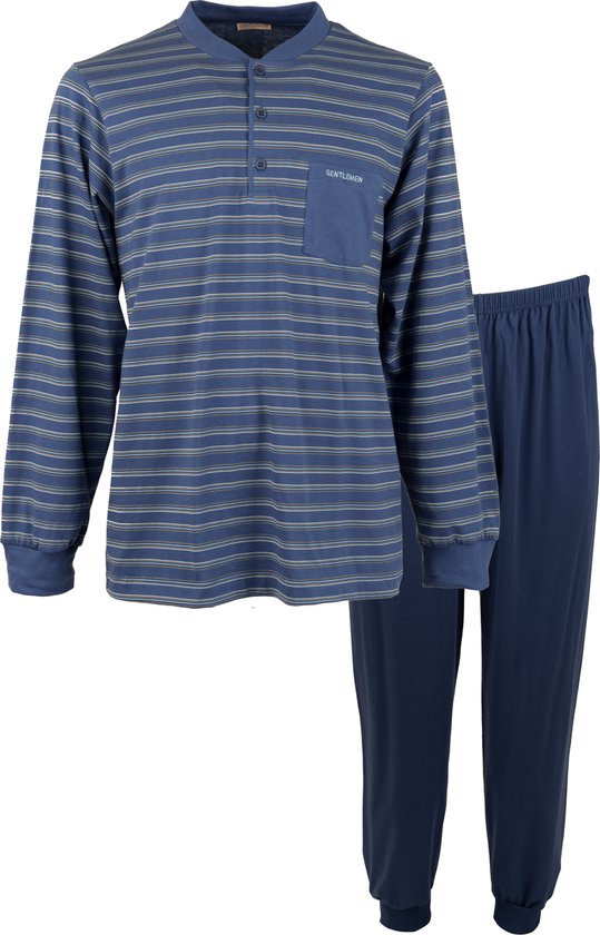Pyjama homme Gentlemen | TAILLE L | rayure bleu | bouton