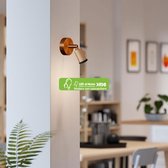 LEDatHOME - Verlichtingsarmatuur Mini Spotlight GU1d0, verstelbare wand- of plafondlamp - Geborsteld koper