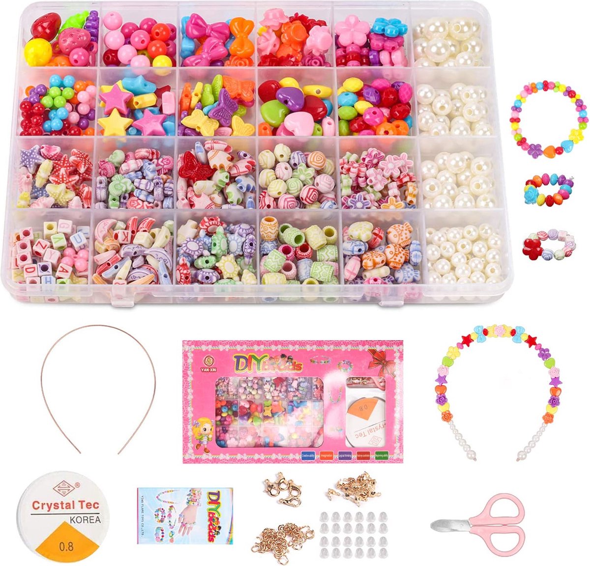 Cadeau Fille 5-13 Ans, Kits De Bijoux Et Perles Pour Enfants, Diy