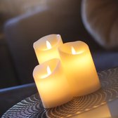 KENN Oplaadbare LED Kaarsen - Inclusief Afstandsbediening - Veilig & Duurzaam - Realistische Kaarsen - Kerstverlichting - Black Friday - Oplaadbare Waxinelichtjes