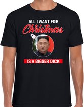 Kim Jong-un All I want for Christmas fout Kerst shirt - zwart - heren - Kerst  t-shirt / Kerst outfit S