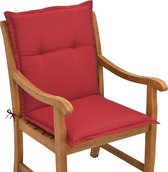 Beautissu Cushion Loft NL 100 x 50 x 6 cm – Coussin Rouge – Coussin d'assise Chaise de Jardin