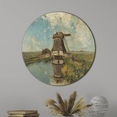 Muurcirkel In de Maand Juli - Wanddecoratie - Foto op Forex  - Schilderij van Paul Joseph Constantin Gabriël  - Diameter  Ø30 cm