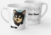 Een heerlijke latte uit een mooie Chihuahua Mok