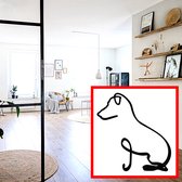 LaGloss® Metalen Hond LABRADOR RETRIEVER Abstract - Minimalisme Decoratie - Art Kunst Beeld Sculptuur - Modern Minimalistisch - Labrador Retriever "