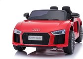 Audi R8 Spyder - Elektrische Kinderauto 12v - Rood - Accu Auto Met Afstandbediening - Muziek Modulen - MP3 - USB - Rubberen EVA Banden - Kunst Lederen Zitje Met Gordel