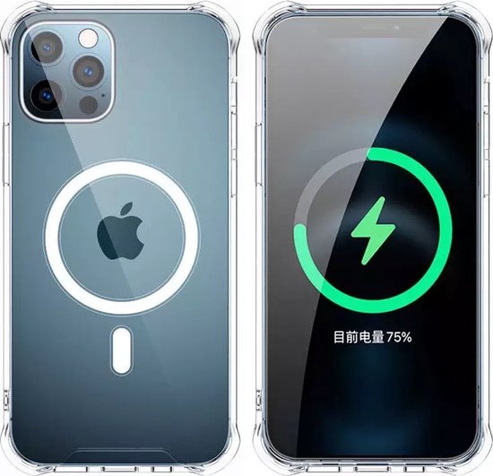 Green On Magsafe Hoesje voor Apple iPhone XR glashelder stevig siliconen Transparant - Magnetische back case met verstevigde hoeken doorzichtig - Green on