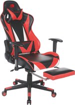 BlitzWolf BW-GC2 Gaming-stoel - Ergonomische Gamerstoel-Rugleuning Kantelbaar 180°-in Hoogte Verstelbaar, 360 ° Draaibaar, Verstelbaar lendenkussen- Zwart Rood - vaderdag cadeau