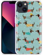 Coque iPhone 13 Hiver Teckels