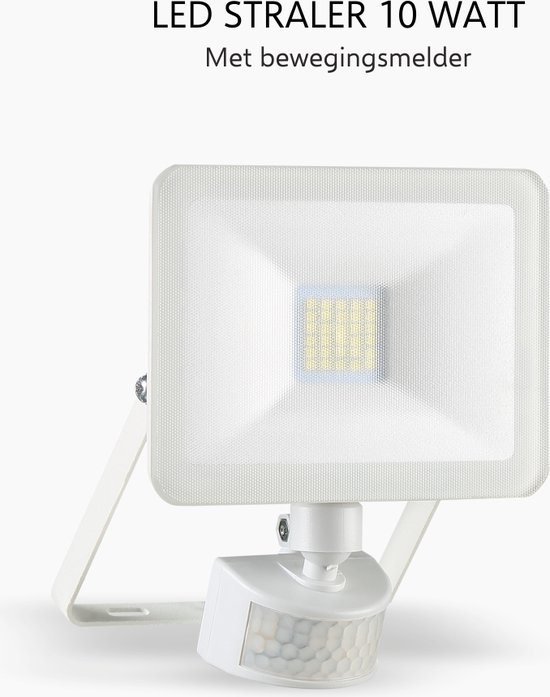 ELRO LF60 Design LED Buitenlamp met Bewegingssensor - 10W – 800LM – IP54 Waterdicht - Wit