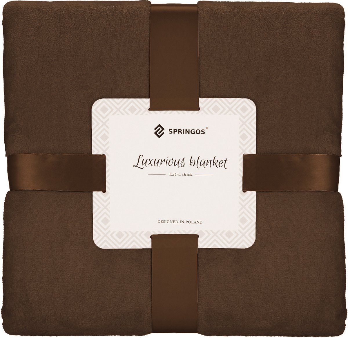 Springos Plaid | Sprei | Deken | Woonaccessoires | 150x200 cm | Bruin