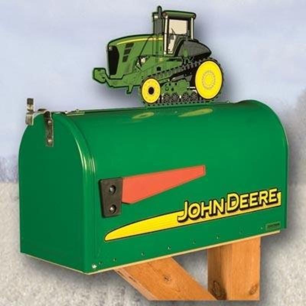 Amerikaanse brievenbus met tractor John Deere 9000T