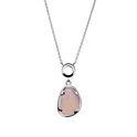 Orphelia Ketting - ZK-7480/PC - 925 Zilver - Chalcedoon Roos - 42+3 cm Orphelia Ketting - ZK-7480/PC - 925 Zilver - Chalcedoon Roos - 42+3 cm