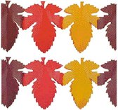 2x Slinger herfstbladeren 3 meter - Papieren herfst thema versiering - Herfstdecoratie slingers