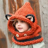 Kids Muts Met Oortjes Oranje