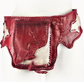 Boho stijl Heuptas 'Loran' (rood) leer, koeienhuid