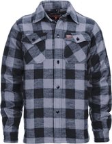 Longhorn - Lumberjack flannel shirt (kleur: Zwart/Grey / maat: XXL)