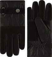 Leren handschoenen heren met stoere uitstraling model Nashville Color: Black, Size: 9