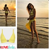 BOHO Bikini Top - Ibiza - Cosmo - Triangle - Yellow - Geel - L - Cup C