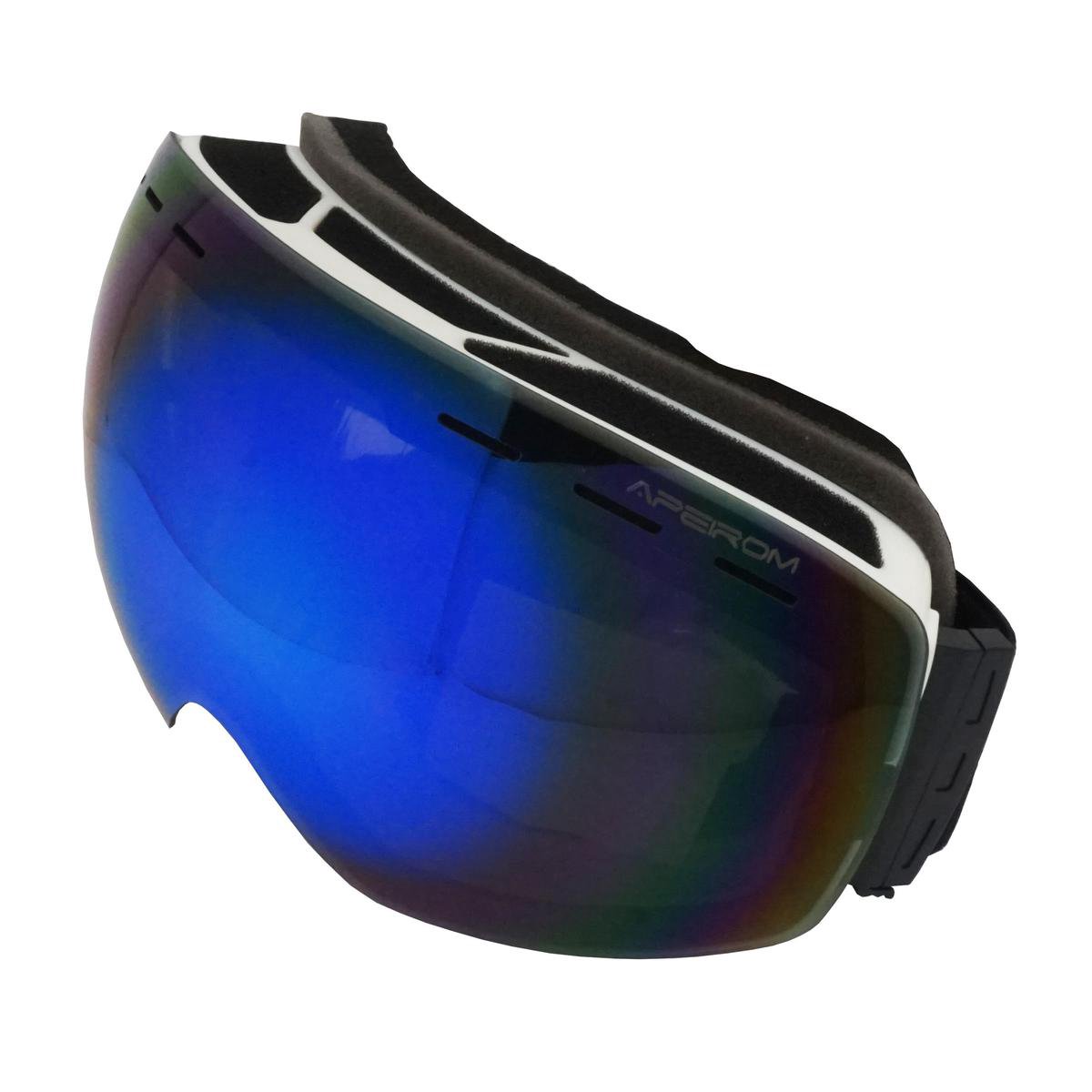 Apeirom Triplet Ski/Snowboard Unisex - Licht Blauw TPU Frame - DUBBEL Layer Lens True Blue Revo - UVA 400 - UVB - UVC - Bescherming - Hypo-Allergeen Afdichting