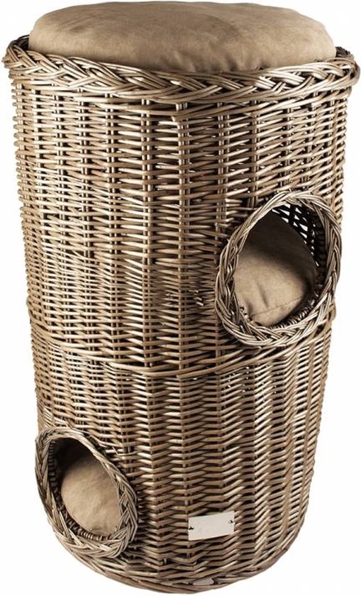 Duvo+ Provence rieten krabton & kussen Beige