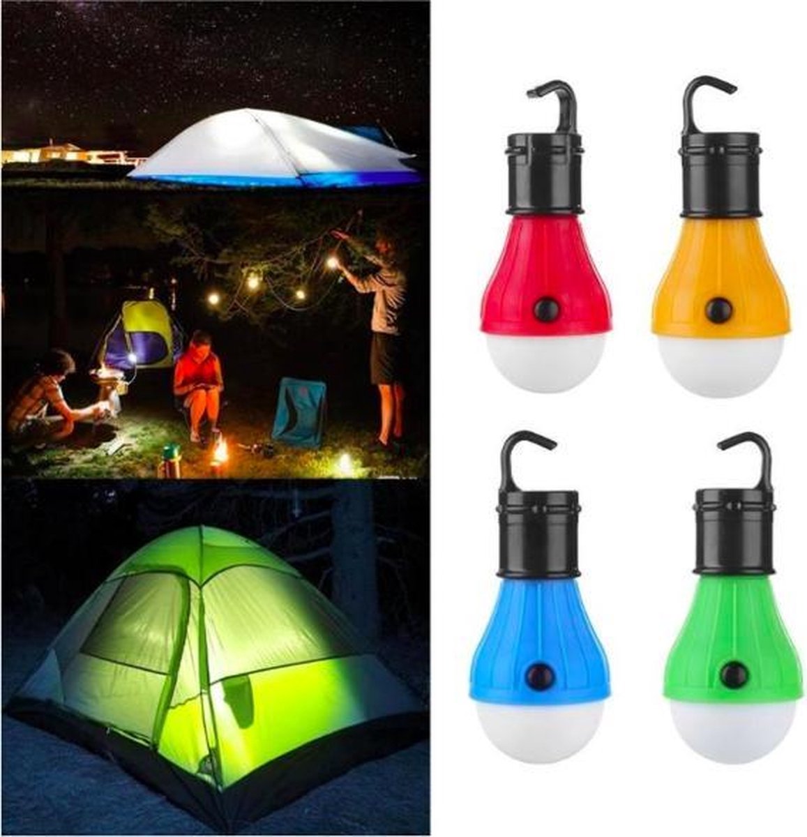 Flintronic Lanternes De Camping LED - Lot De 3 Lampes Portables Étanches Avec Crochet