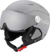 Bollé Backline Matte Grey & White / Silver Gun + Lemon Visor 56-58 Skihelm Unisex - Grey