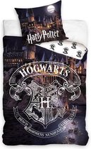 Harry Potter Hogwarts By Night Dekbedovertrek - Eenpersoons - 140x200 cm - Multi