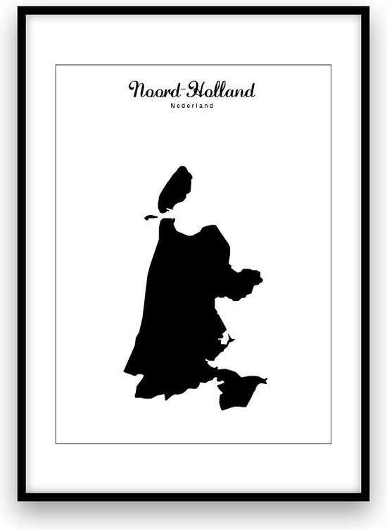 Noord-Holland provincieposter - Zwart-wit