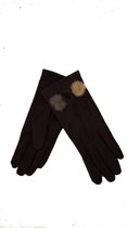 Dames Spandex Touchscreen Handschoenen - Zwart
