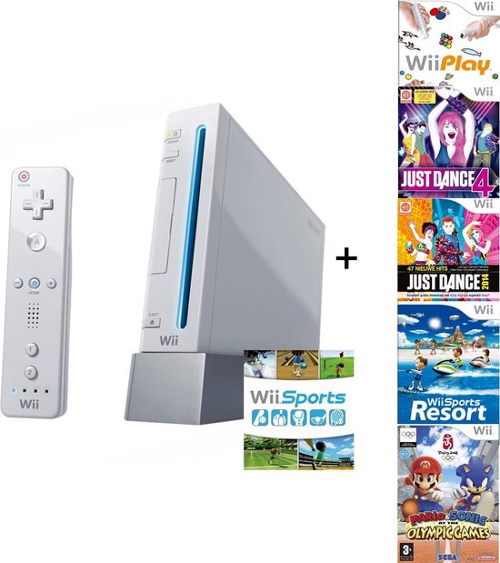 kunst kompas muis Refurbished Nintendo Wii Console (Wit) + Wii Sports + Wii Play + Just Dance  4 + Just... | bol.com