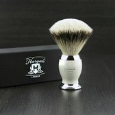 Scheerkwast (Shaving Borstal) Met Ivoor En Metaal Kleur Baseren Zilver Tip, cadeau voor heren
