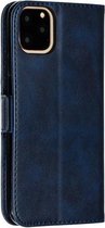 GadgetBay Leren Wallet Bookcase hoesje portemonnee iPhone 11 Pro Max - Blauw