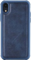 GadgetBay Magnetisch Blauw Leren Hoesje iPhone XR - Blauw