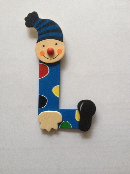 Houten naam letter clown, L