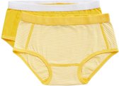 Ten cate Meisjes 2pack Slip 31119 Stripe/Lemon Chrome-122/128 - 122/128