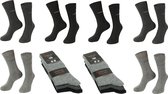 nette heren sokken 6 paar grijs assorti kleuren maat 47-50
