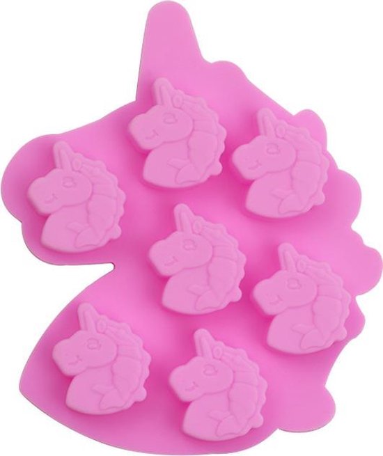 Q-Town Bakvorm eenhoorn, roze taartvorm, bakken, kinderverjaardag, paard siliconen vorm voor cake, ijs, chocolade, brood, dessert, pudding, speciale eenhoornvorm, BPA-vrij, eenhoorn, roze