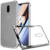 DrPhone OnePlus 6T / Oneplus 7 TPU Hoesje - Siliconen Bumper Case met Verstevigde randen – transparant