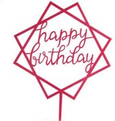 Birthday Taarttopper - Vierkant