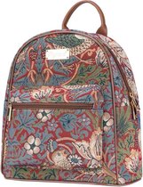 Signare Daypack sac à dos Strawberry Thief Red - William Morris